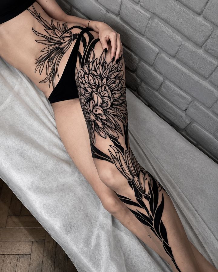 Blackwork tattoo by Vitalii Ershov