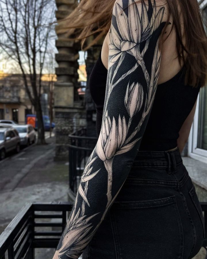 Blackwork tattoo by Vitalii Ershov