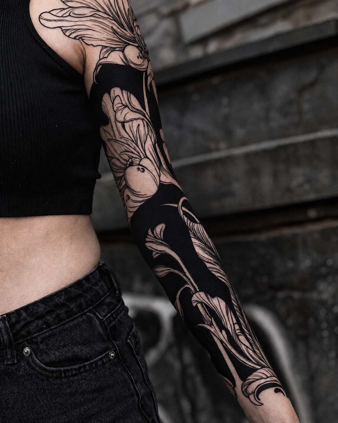 Blackwork tattoo by Vitalii Ershov