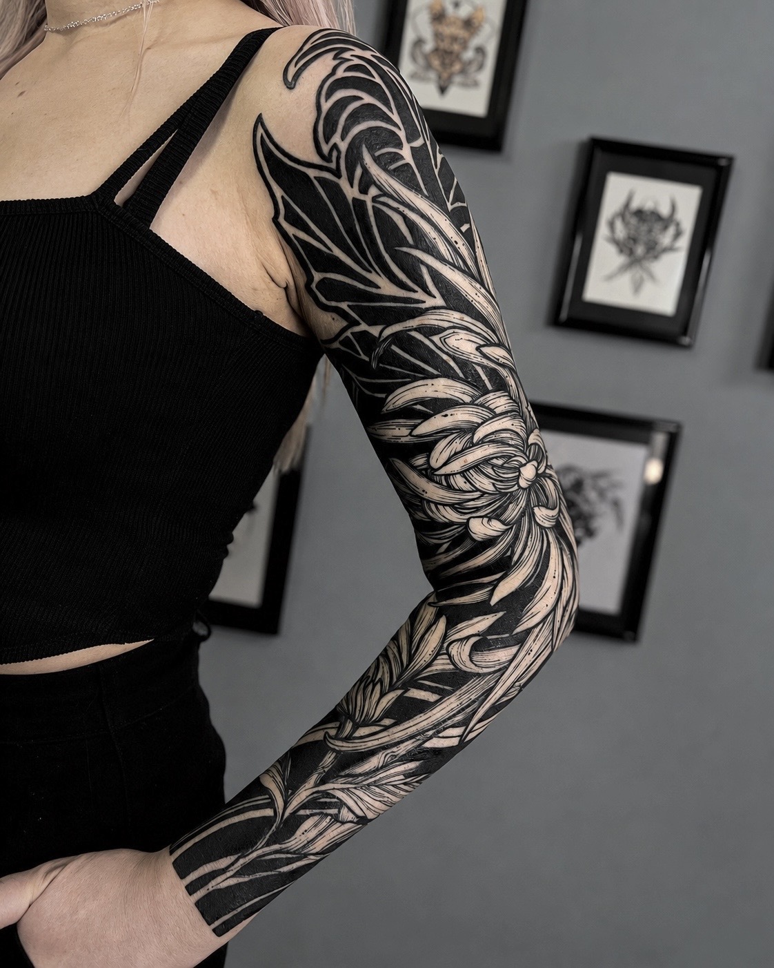 Blackwork tattoo by Vitalii Ershov